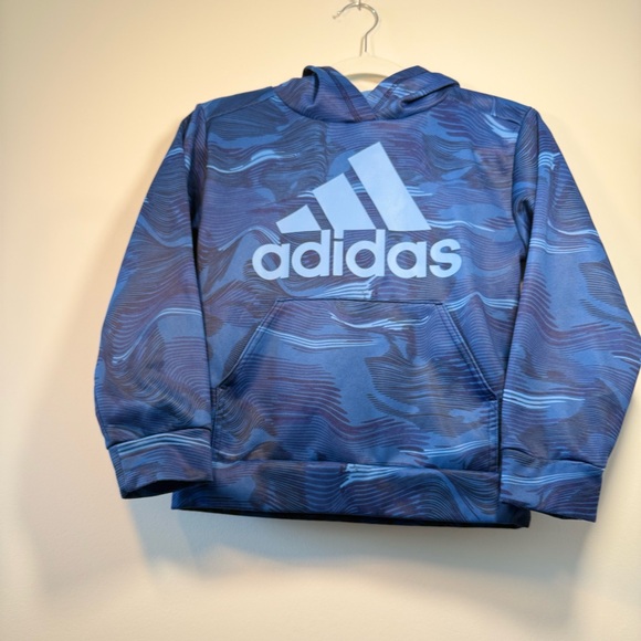 Adidas Kids Camo Blue Hoodie size S(8) - Picture 3 of 11